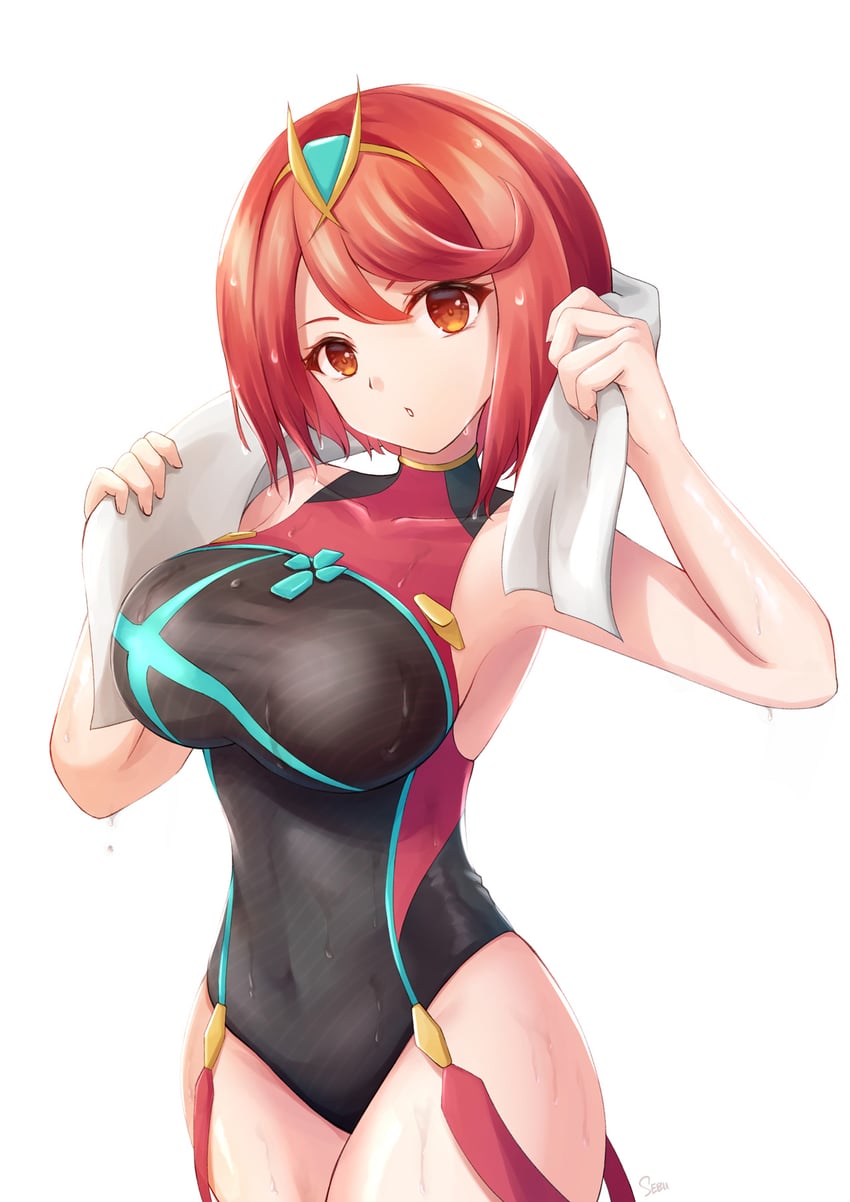 pyra (xenoblade chronicles and 1 more) drawn by sebu_illust