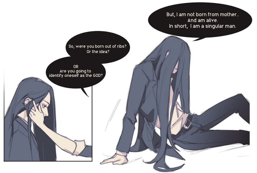 enoshima junko and kamukura izuru (danganronpa and 2 more) drawn by rei_(tdn_ng)