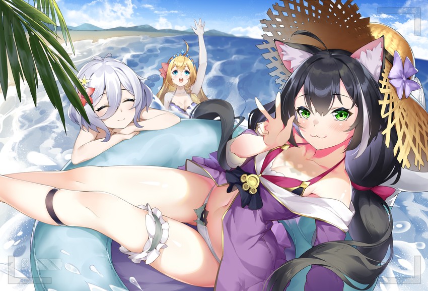 karyl, kokkoro, and pecorine (princess connect!) drawn by cro_(pixiv14643743)
