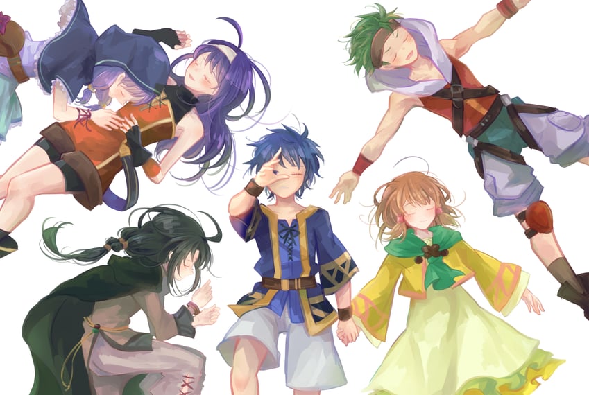 soren, boyd, mia, ike, ilyana, and 1 more (fire emblem and 2 more) drawn by shitaka_(sitaka3242)