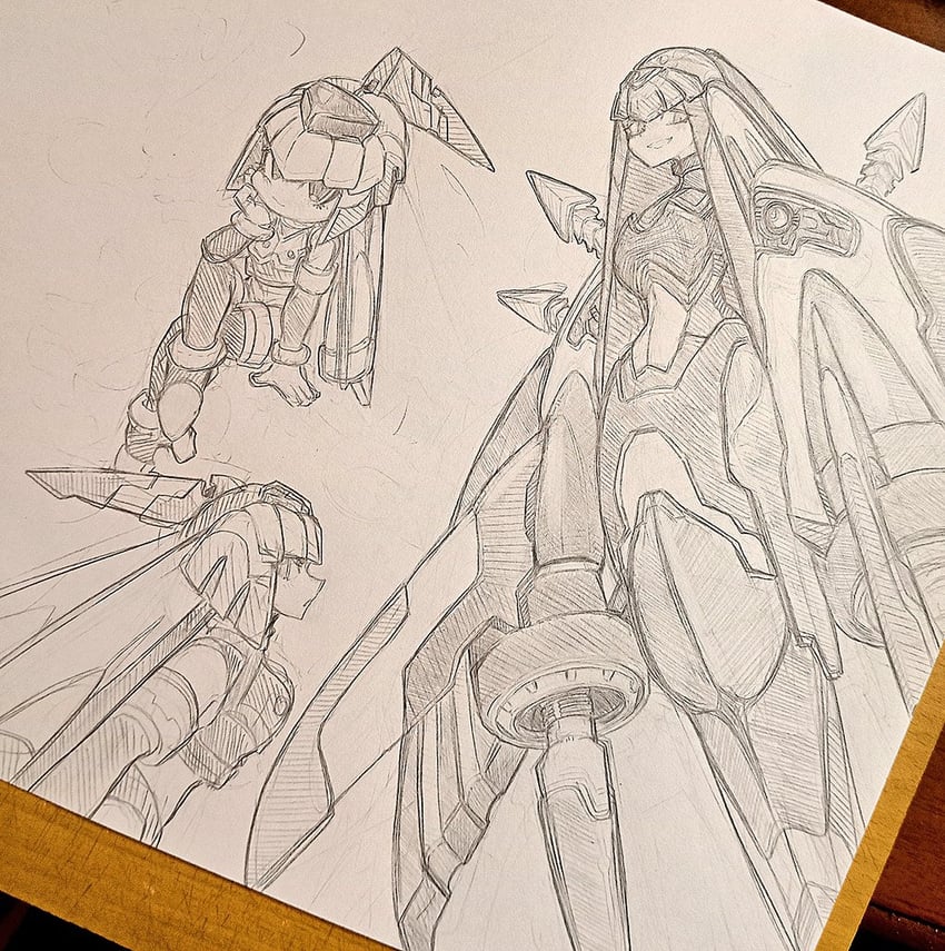 fairy leviathan (mega man and 2 more) drawn by nerum09