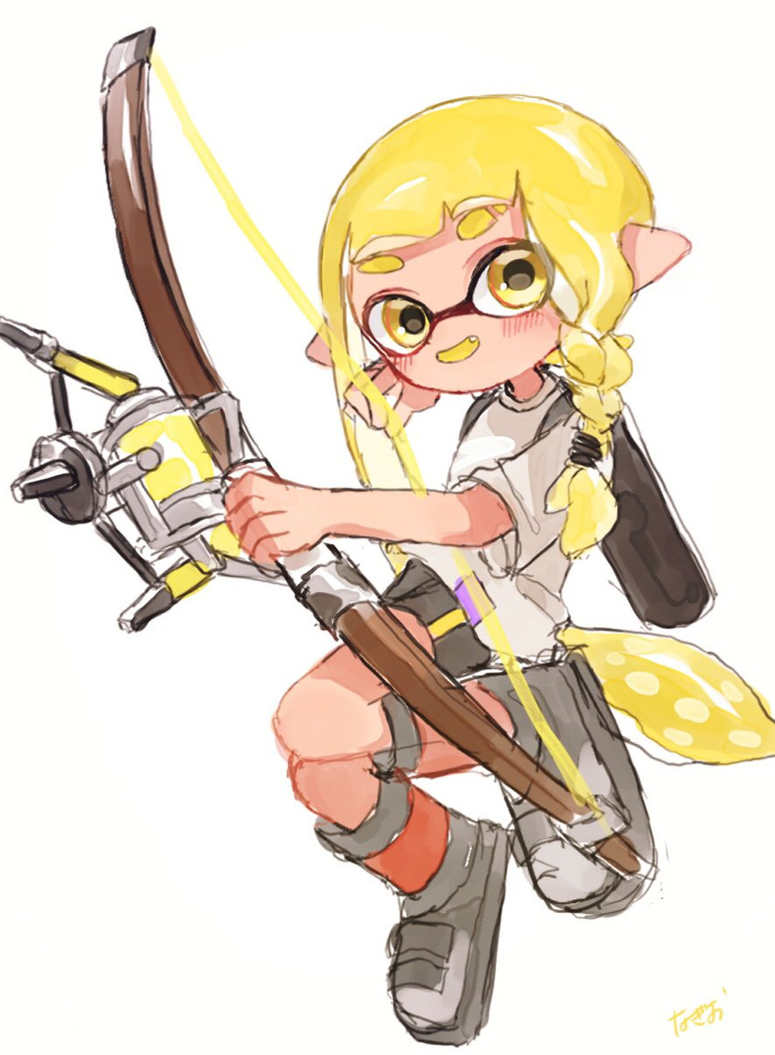 inkling player character, inkling girl, and agent 3 (splatoon and 1 more) drawn by nagii1203