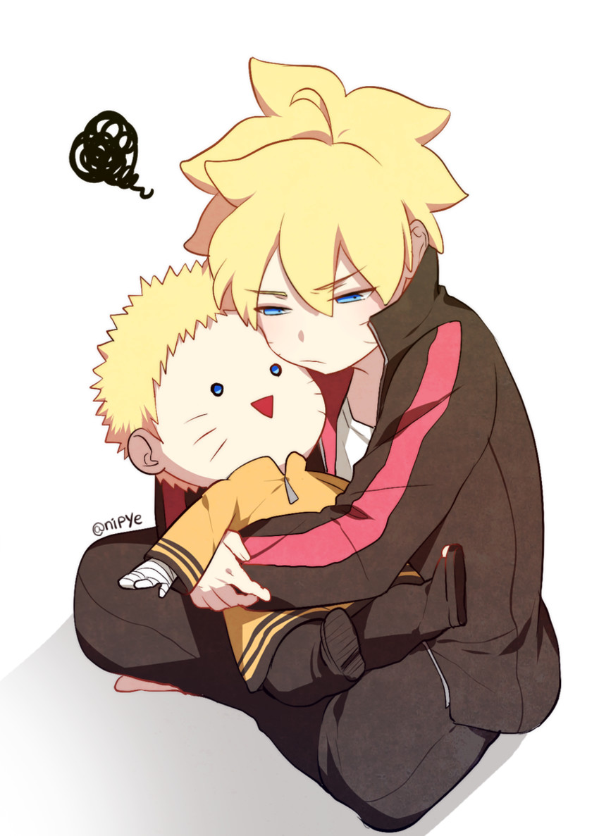 uzumaki naruto and uzumaki boruto (naruto and 1 more) drawn by nipye