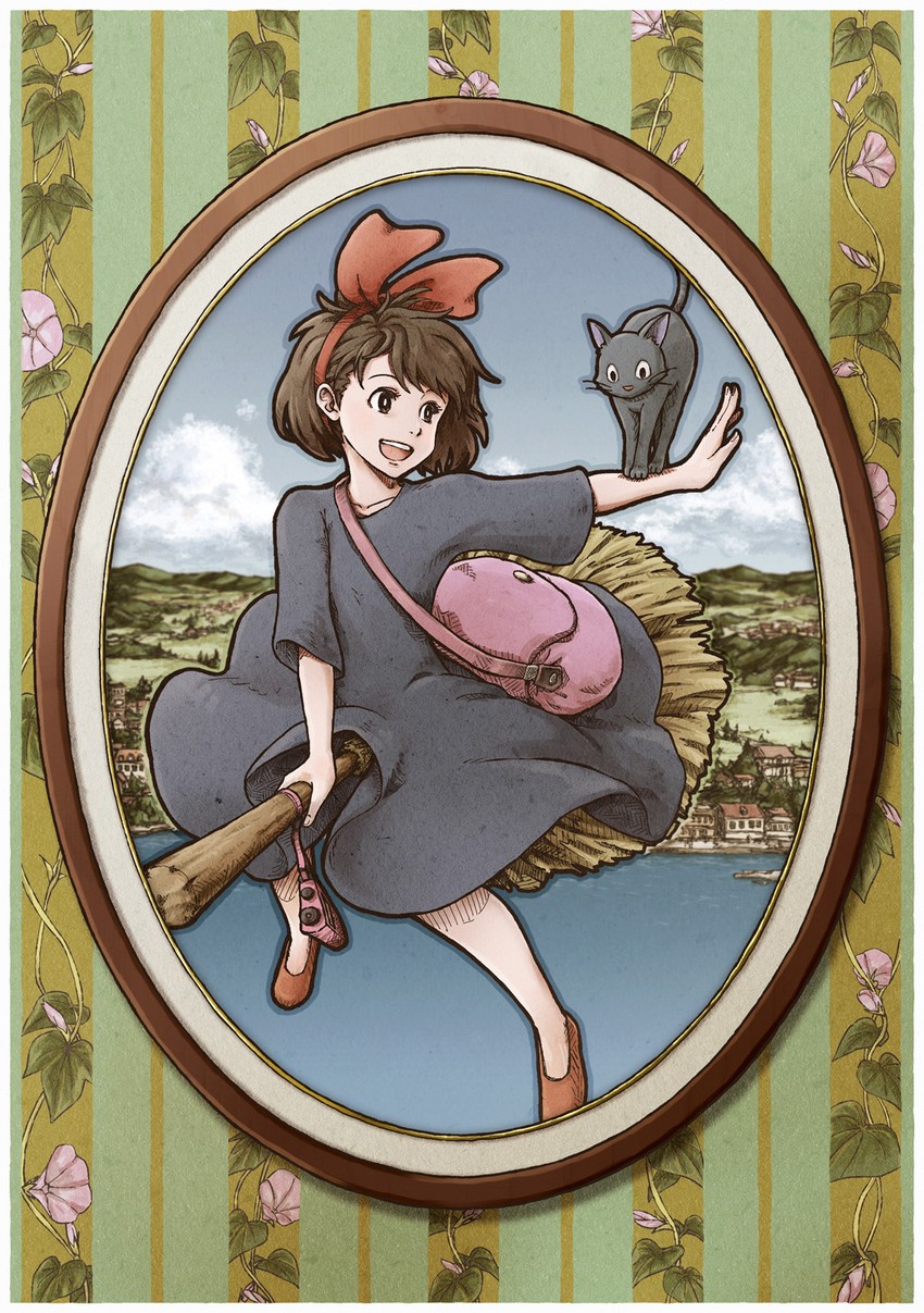 kiki and jiji (majo no takkyuubin) drawn by enola_(ebanataw)