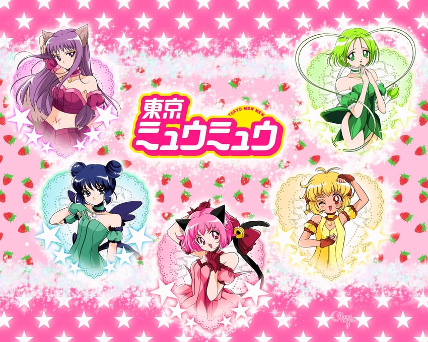 momomiya ichigo, mew ichigo, aizawa mint, fujiwara zakuro, midorikawa lettuce, and 5 more (bishoujo senshi sailor moon and 1 more) drawn by honeymoonpetal