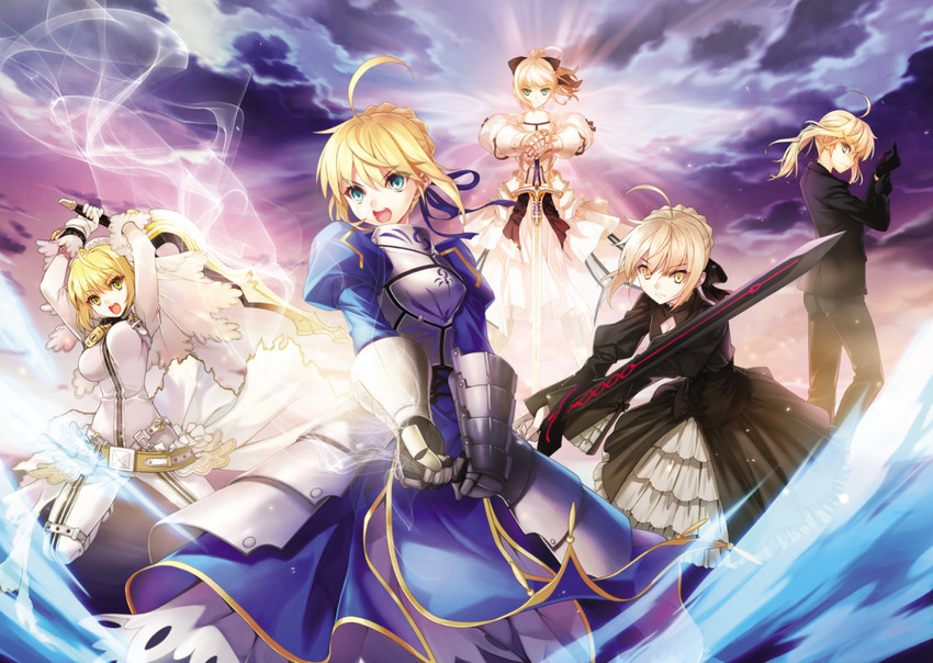artoria pendragon, saber, saber alter, nero claudius, and saber lily (fate and 6 more) drawn by shuen