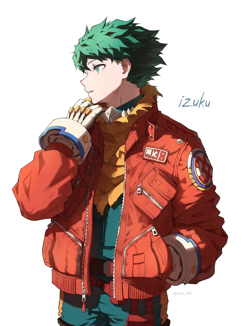 midoriya izuku (boku no hero academia) drawn by soru_2023