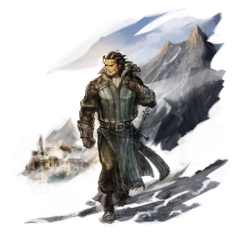 olberic eisenberg (octopath traveler and 2 more) drawn by ikusy