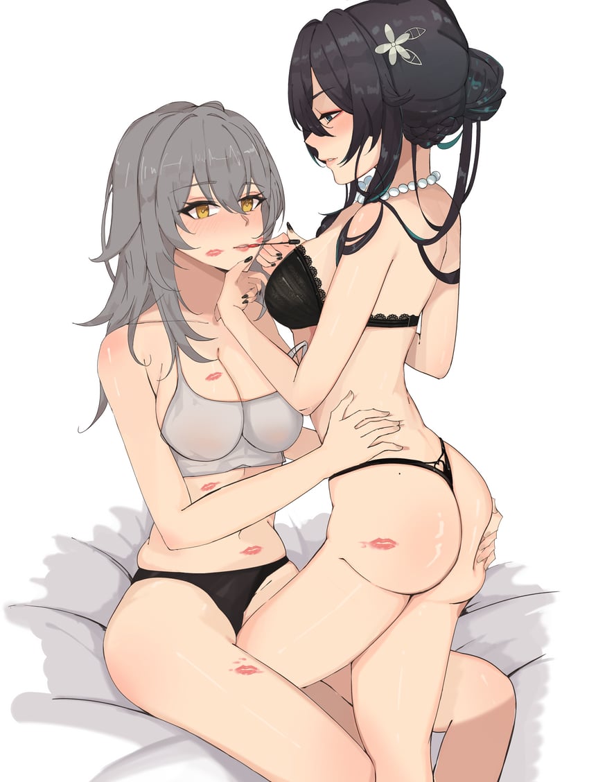 trailblazer, stelle, and ruan mei (honkai and 1 more) drawn by arnkun