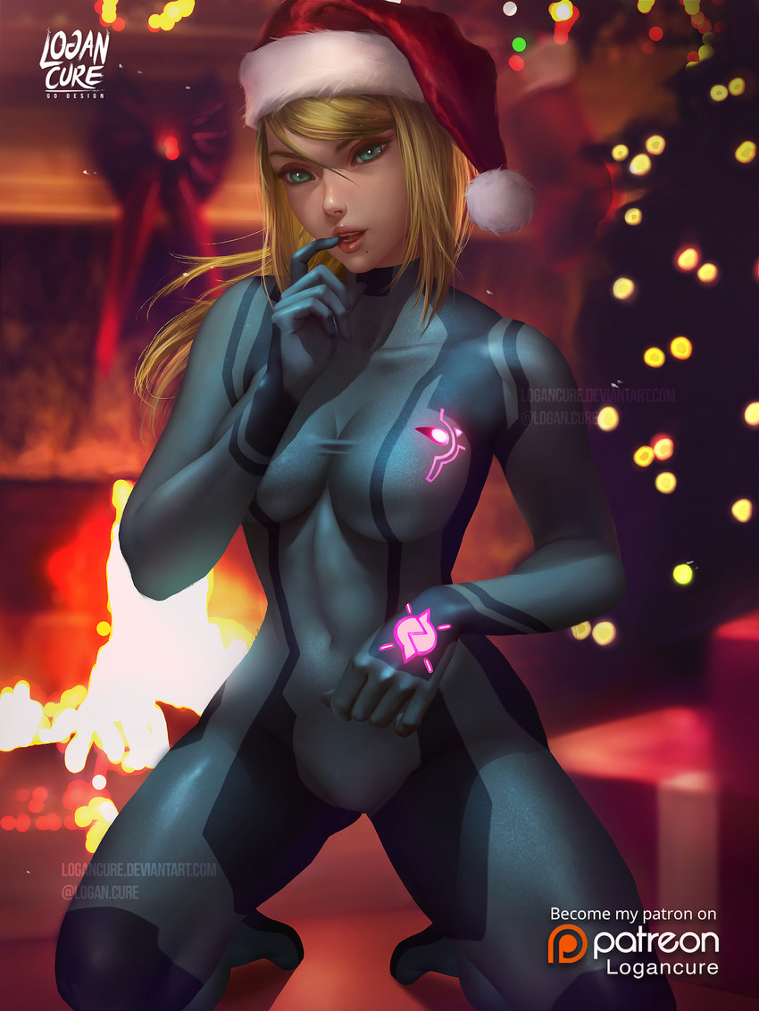samus aran (metroid) drawn by logan_cure