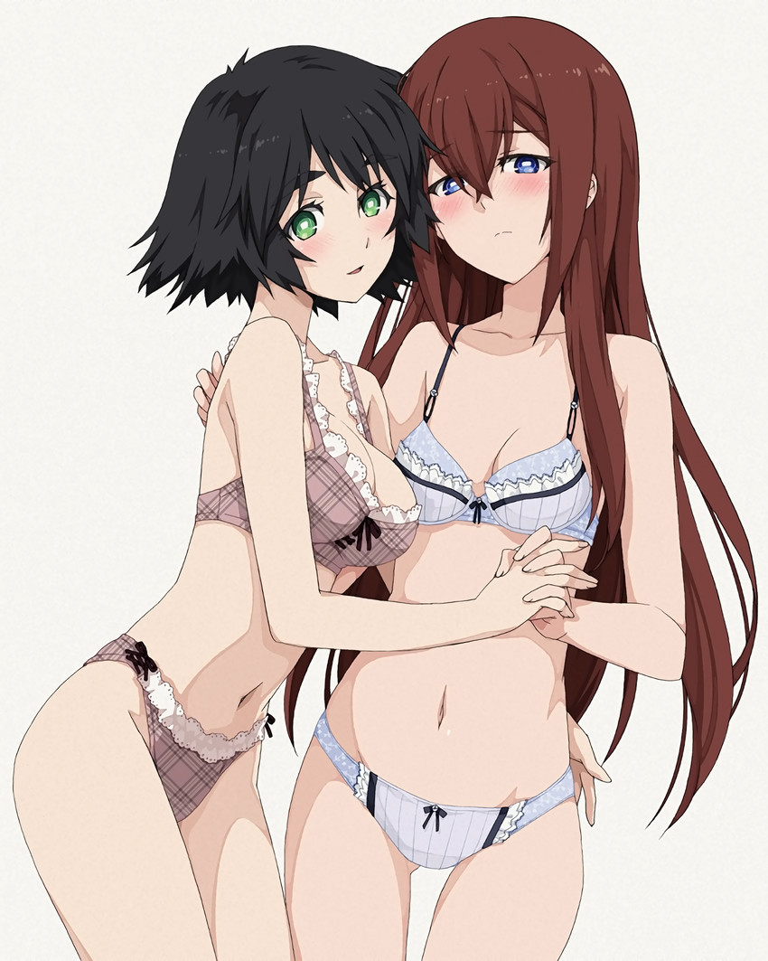 makise kurisu and shiina mayuri (steins;gate) drawn by saipaco