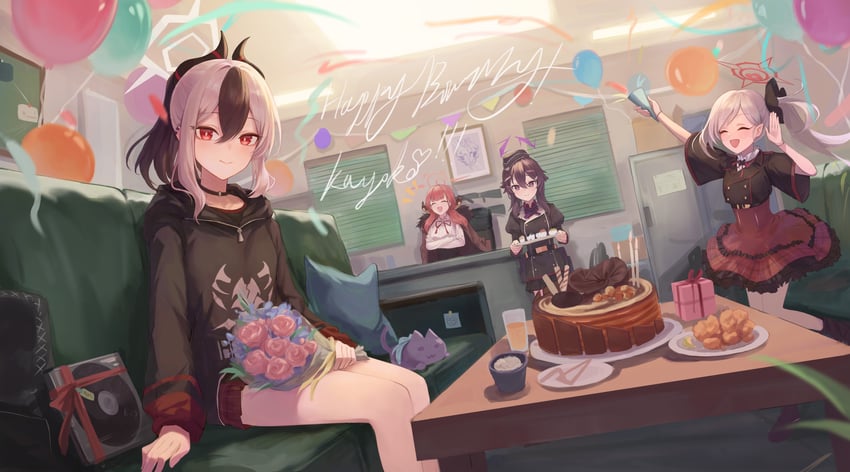 kayoko, aru, mutsuki, and haruka (blue archive) drawn by nppc