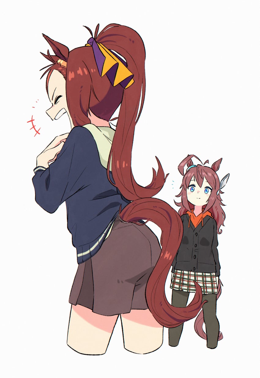 mihono bourbon and sakura bakushin o (umamusume) drawn by appleq