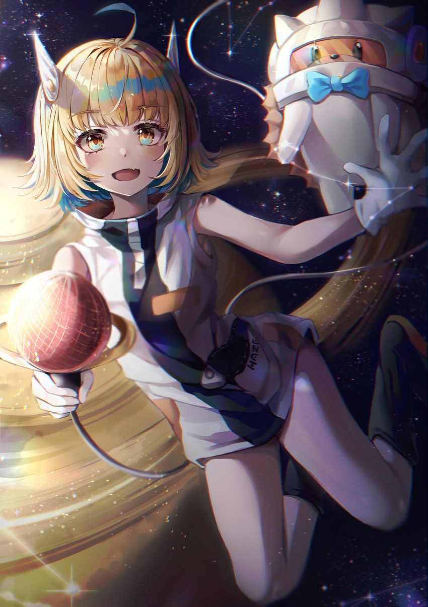 nira-chan and uniguri (zutto mayonaka de ii no ni and 1 more) drawn by mirage_(rairudiseu)