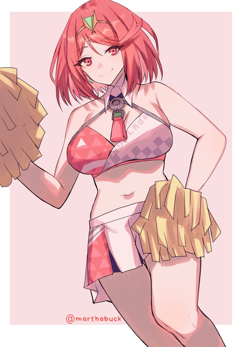 pyra (xenoblade chronicles and 1 more) drawn by marthabucks
