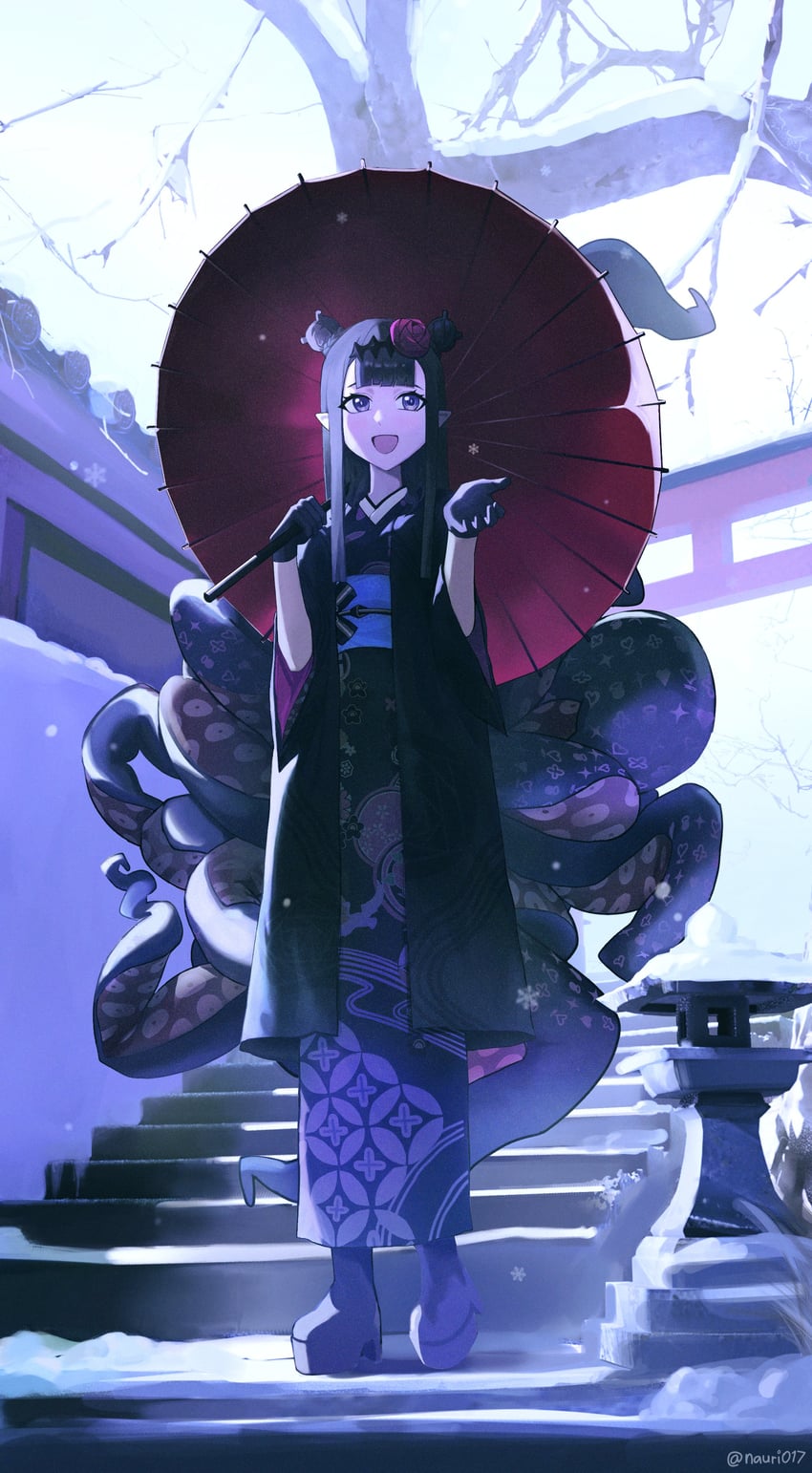 ninomae ina'nis (hololive and 1 more) drawn by nauri017