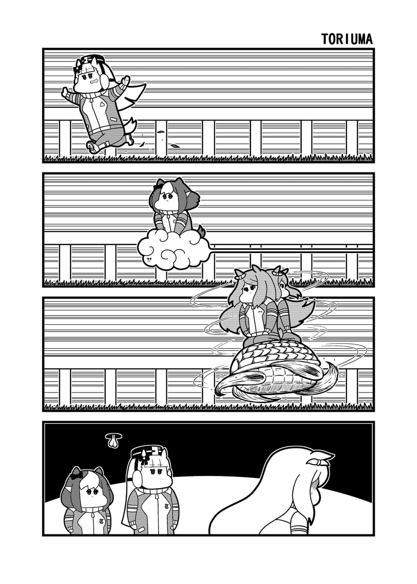 gold ship, mejiro mcqueen, special week, and umigame (umamusume and 2 more) drawn by koutarosu