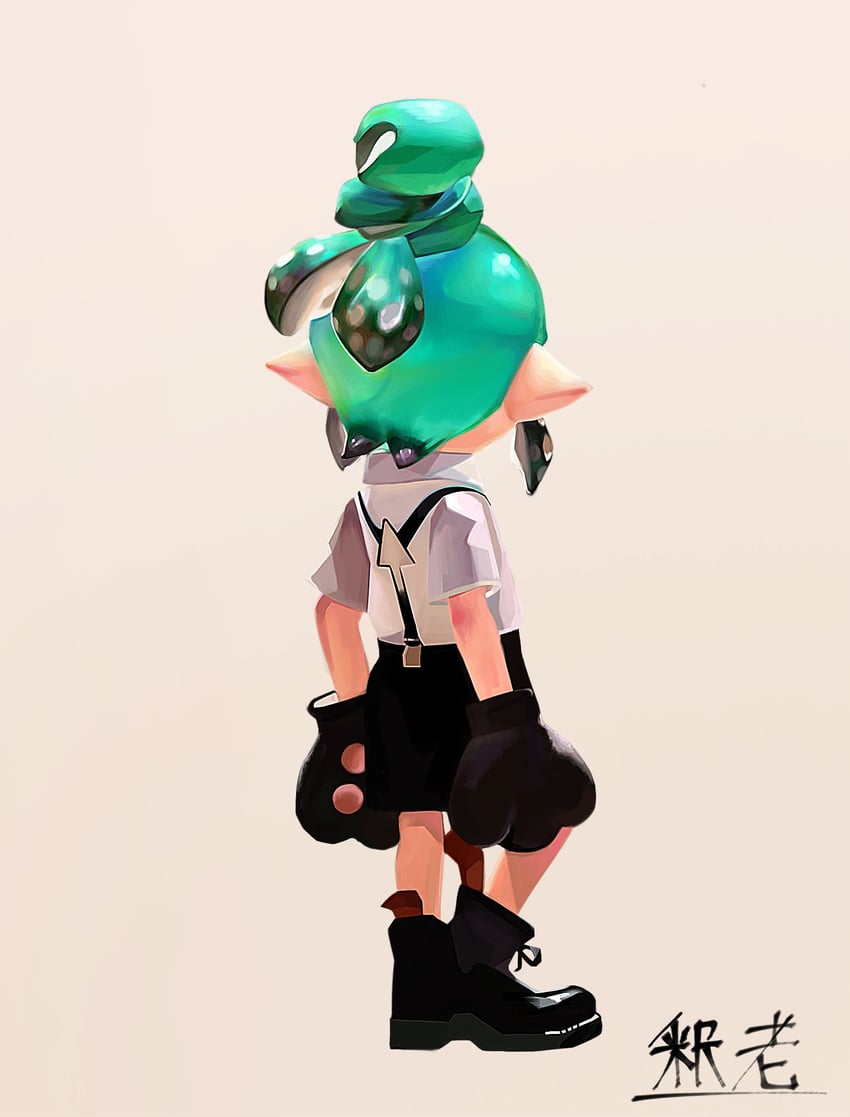 inkling player character and inkling girl (splatoon) drawn by ouoxz0t881876