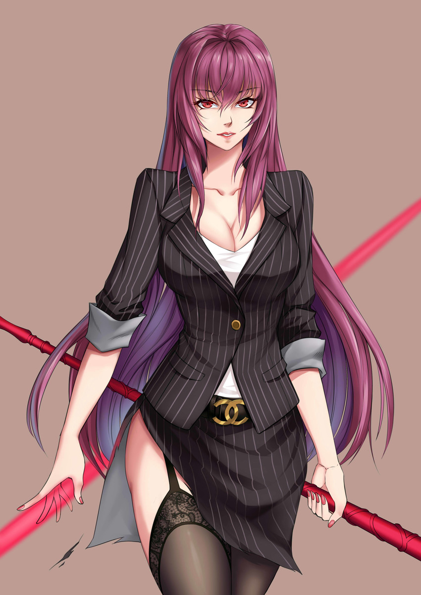 scathach (fate and 2 more) drawn by xiao_gen