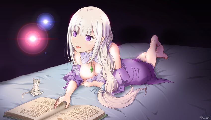 emilia (re:zero kara hajimeru isekai seikatsu) drawn by pue4649