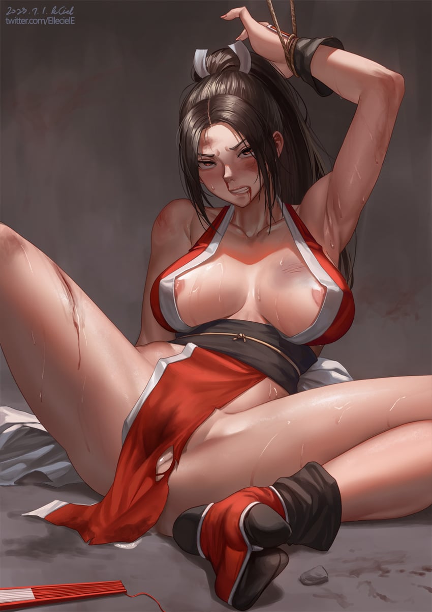 shiranui mai (the king of fighters and 1 more) drawn by elleciel.eud