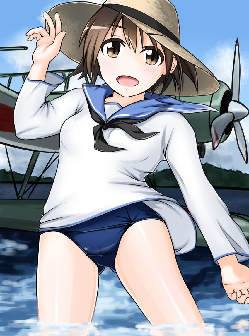 miyafuji yoshika (world witches series and 1 more) drawn by rin_(skyline1997)