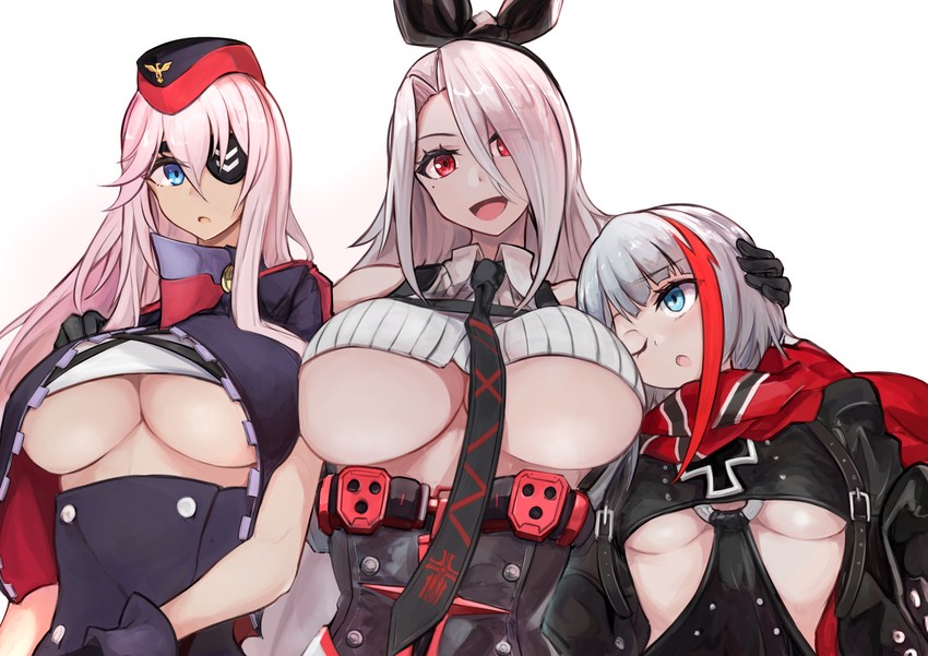 admiral graf spee, prinz heinrich, and scharnhorst (azur lane) drawn by marshall_k