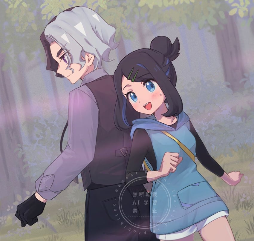 liko and amethio (pokemon and 1 more) drawn by nm222