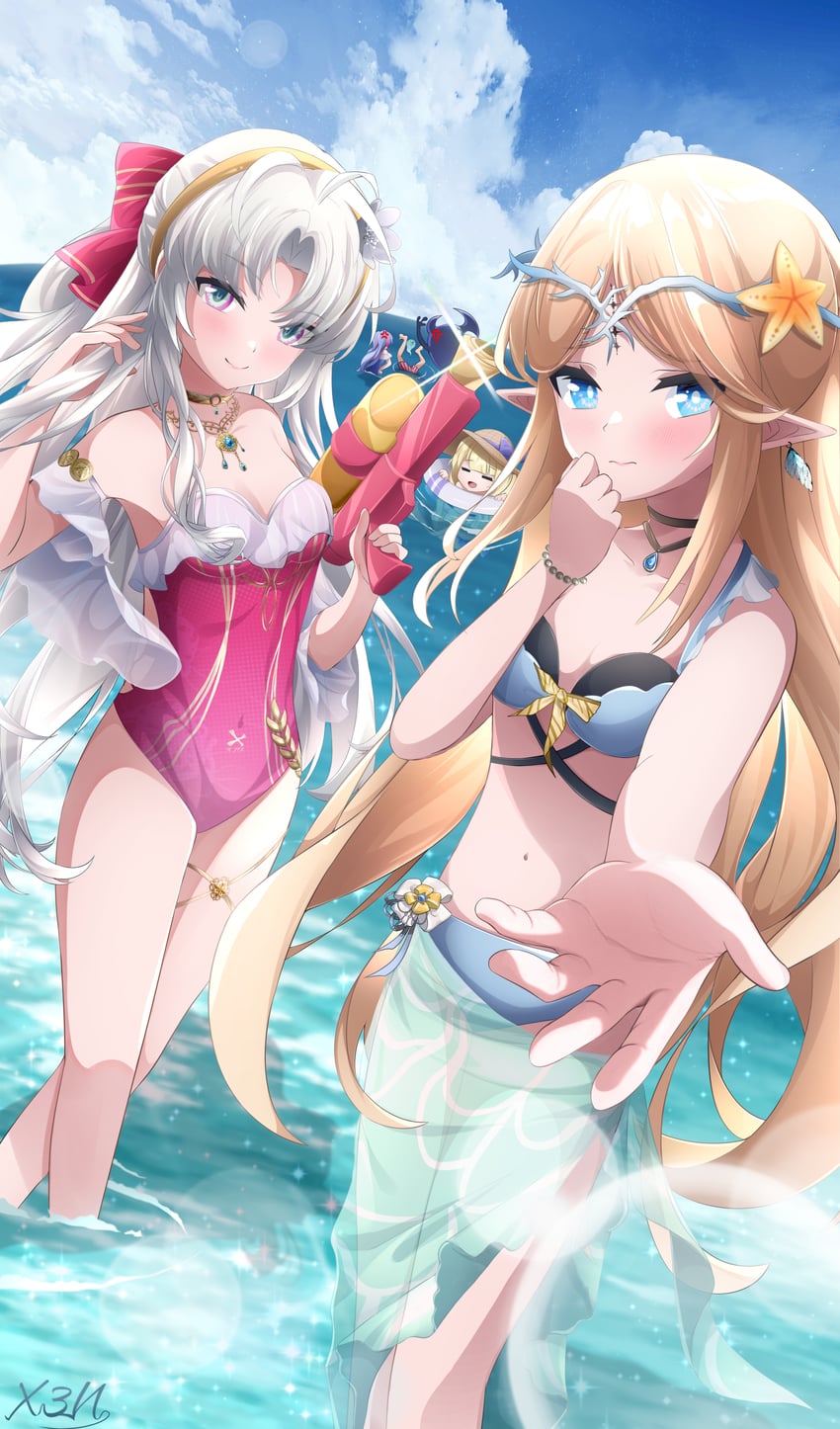 phoebe, carlotta, cartethyia, brant, roccia, and 1 more (wuthering waves) drawn by x3n