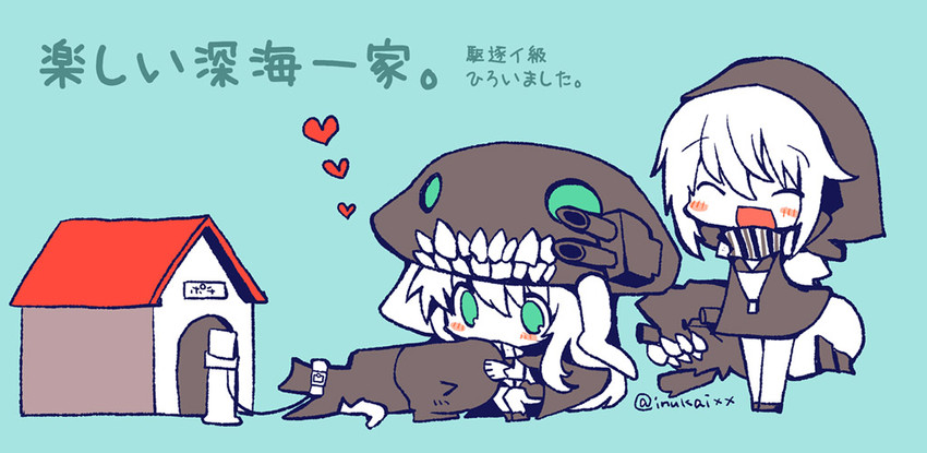 wo-class aircraft carrier, re-class battleship, and i-class destroyer (kantai collection) drawn by wishbone