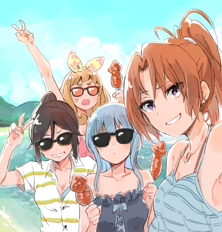 yoroizuka mizore, kasaki nozomi, nakagawa natsuki, and yoshikawa yuuko (hibike! euphonium) drawn by musshu_(omu001)