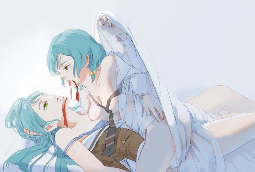 hikawa sayo and hikawa hina (bang dream!) drawn by nichiju_(you)