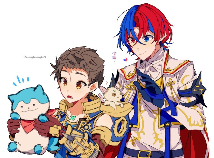 rex, male alear, sommie, azurda, and shimono hiro (fire emblem and 3 more) drawn by mugimugis