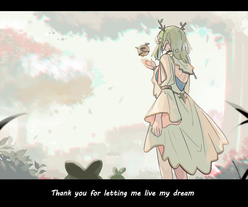ceres fauna and sapling (hololive and 1 more) drawn by fongban_illust