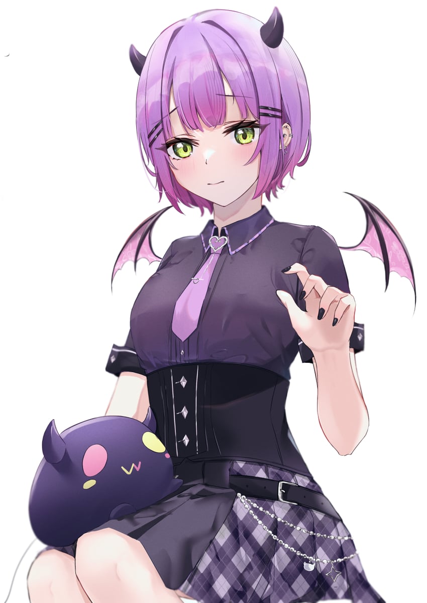 tokoyami towa and bibi (hololive) drawn by hiragi_1014