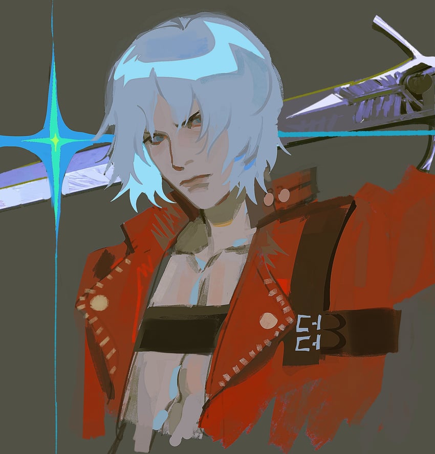 dante (devil may cry and 1 more) drawn by w9rm0000