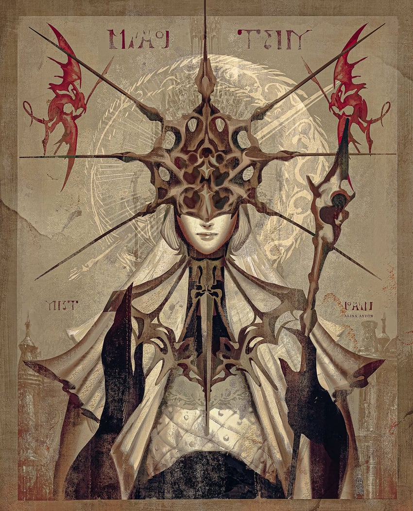 dark sun gwyndolin (dark souls and 1 more) drawn by alisa_aydin