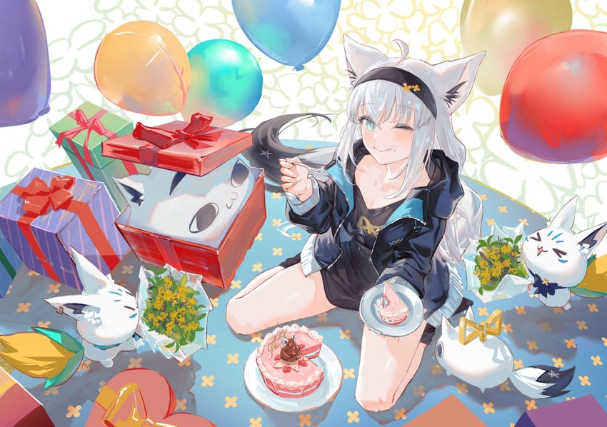 shirakami fubuki, sukonbu, miteiru, oruyanke, and nejima kitsune (hololive) drawn by hyde_(tabakko)