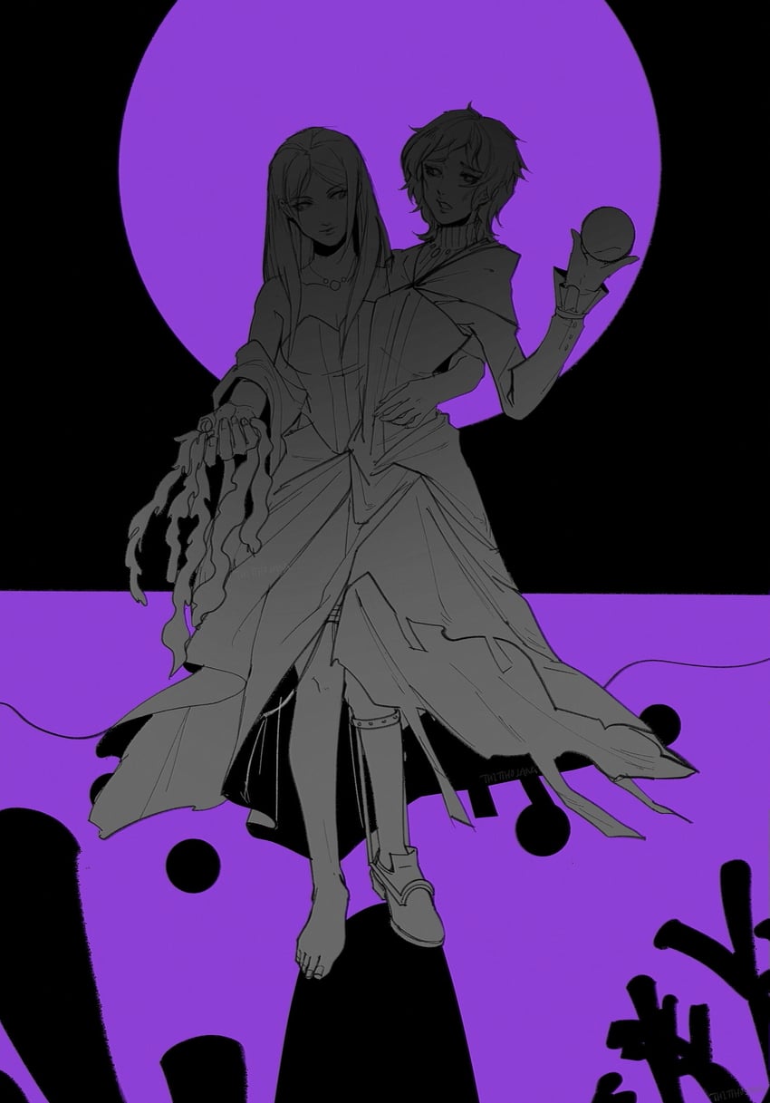 witch-and-sister and sister-and-witch (cultist simulator) drawn by thittholang