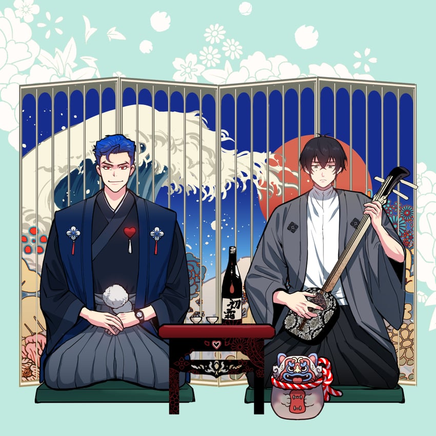 adam and kikuchi tadashi (sk8 the infinity and 1 more) drawn by zongzi0428