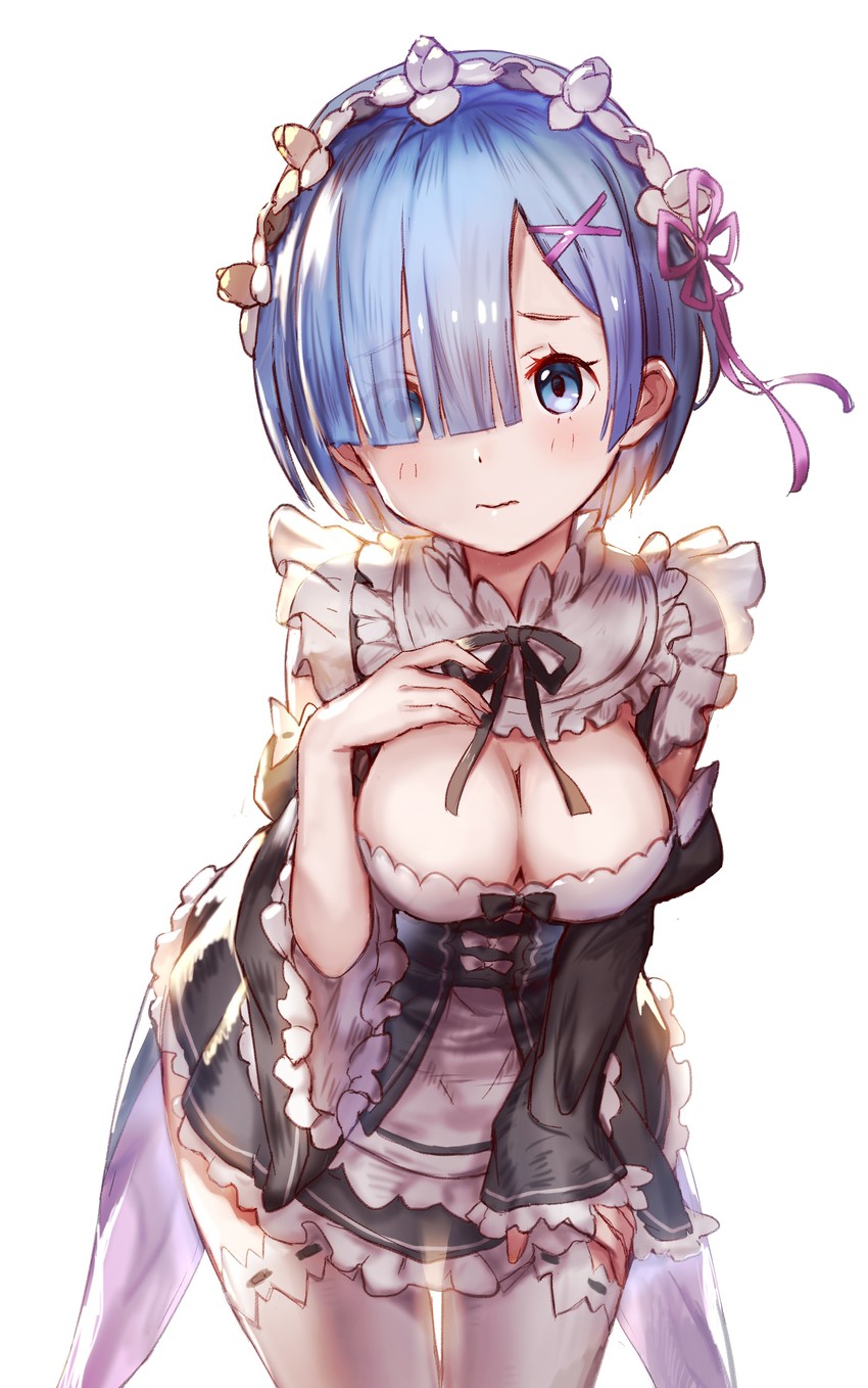 rem (re:zero kara hajimeru isekai seikatsu) drawn by 77gl