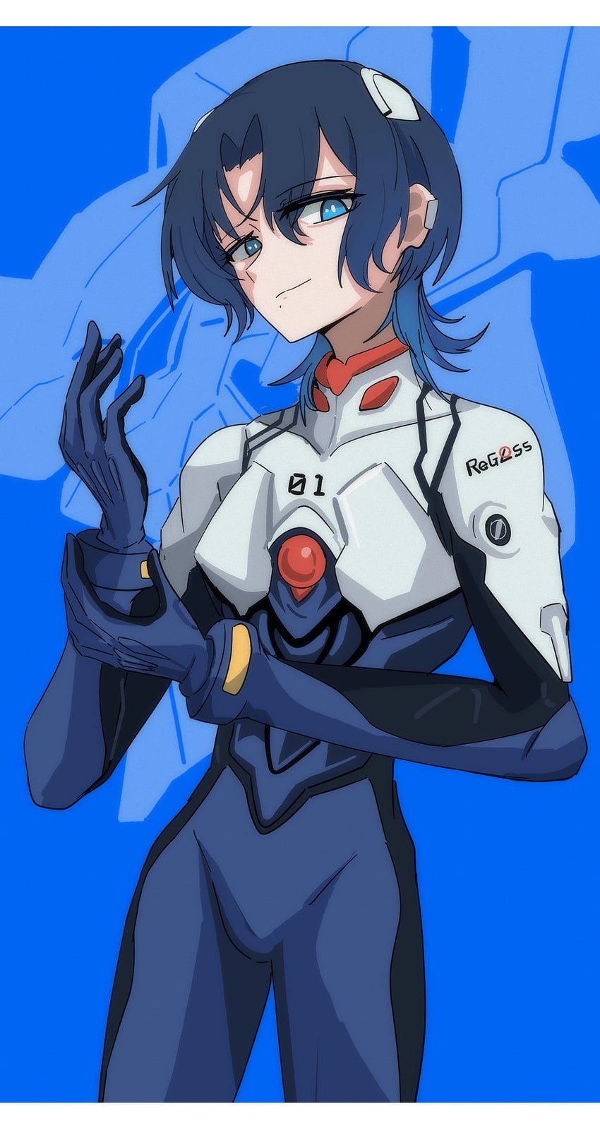 ikari shinji and hiodoshi ao (hololive and 2 more) drawn by vegs
