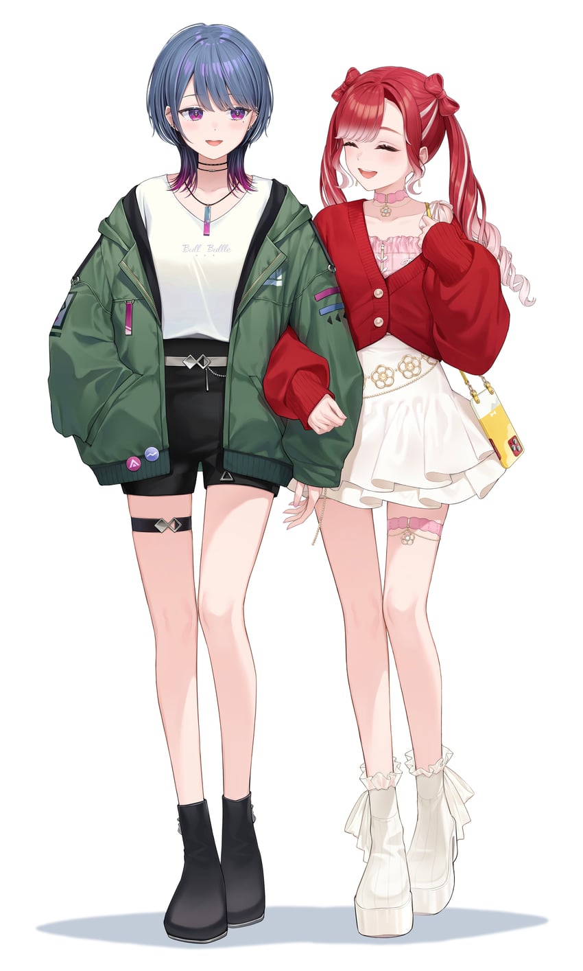 koshimizu toru and saotome berry (nijisanji) drawn by bokuhakiyoshi