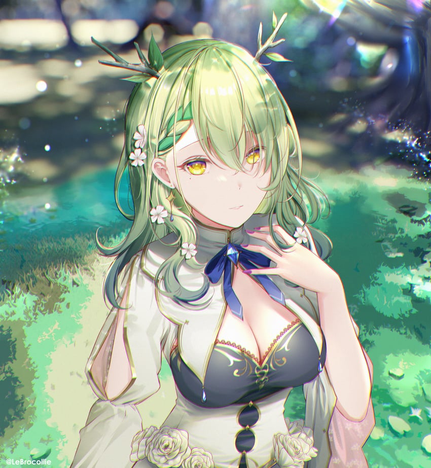 ceres fauna (hololive and 1 more) drawn by brocollie