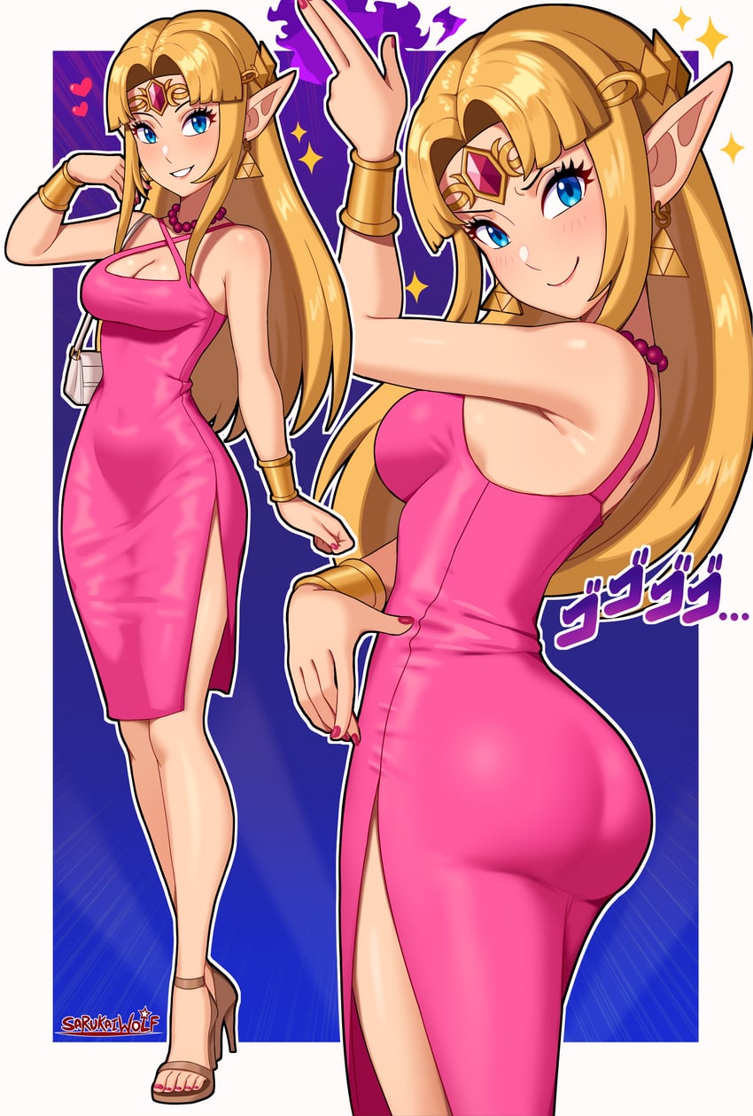 princess zelda (the legend of zelda and 1 more) drawn by sarukaiwolf