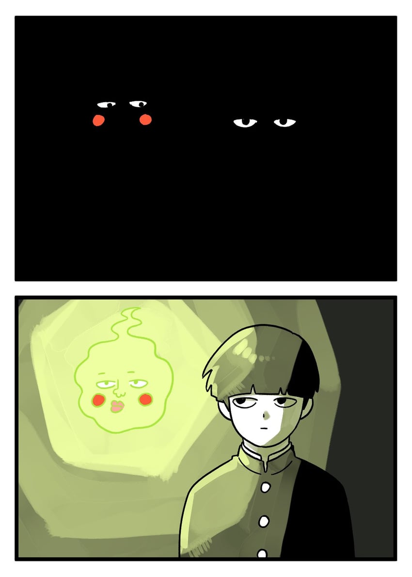 kageyama shigeo and ekubo (mob psycho 100) drawn by andantomato