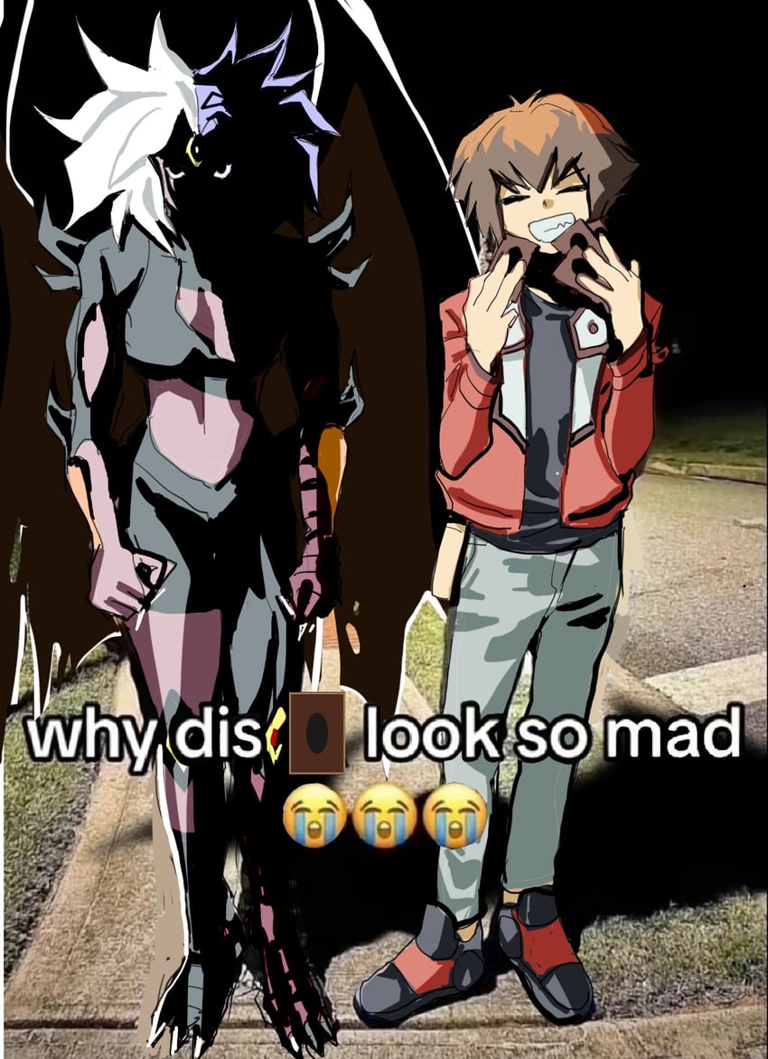 yuki judai and yubel (yu-gi-oh! and 1 more) drawn by yoon_da1297