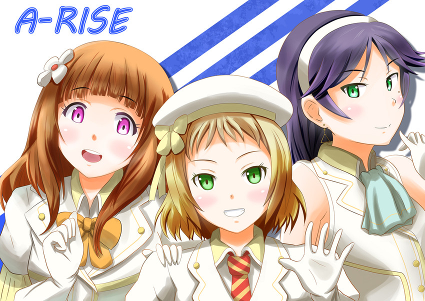 kira tsubasa, yuki anju, and todo erena (love live! and 1 more) drawn by taka_shida