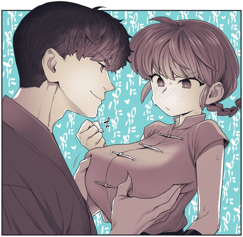 ranma-chan and kunou tatewaki (ranma 1/2) drawn by yoshiragi