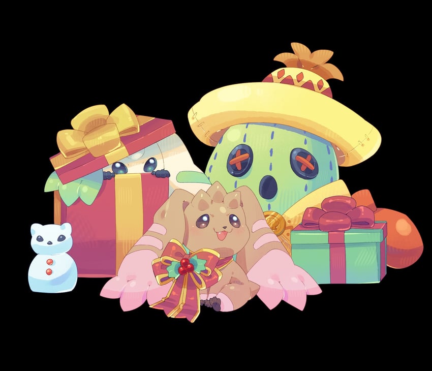 terriermon, lopmon, togemon, yukidarumon, and togemon x-antibody (digimon) drawn by roccoco_co